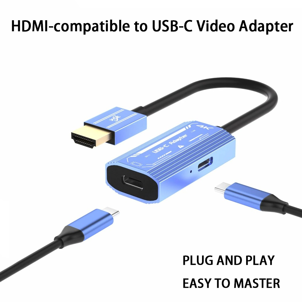 Home Cinema Usb - Adaptor Video HDMI-kompatibel ke USB-C 4K@60Hz,