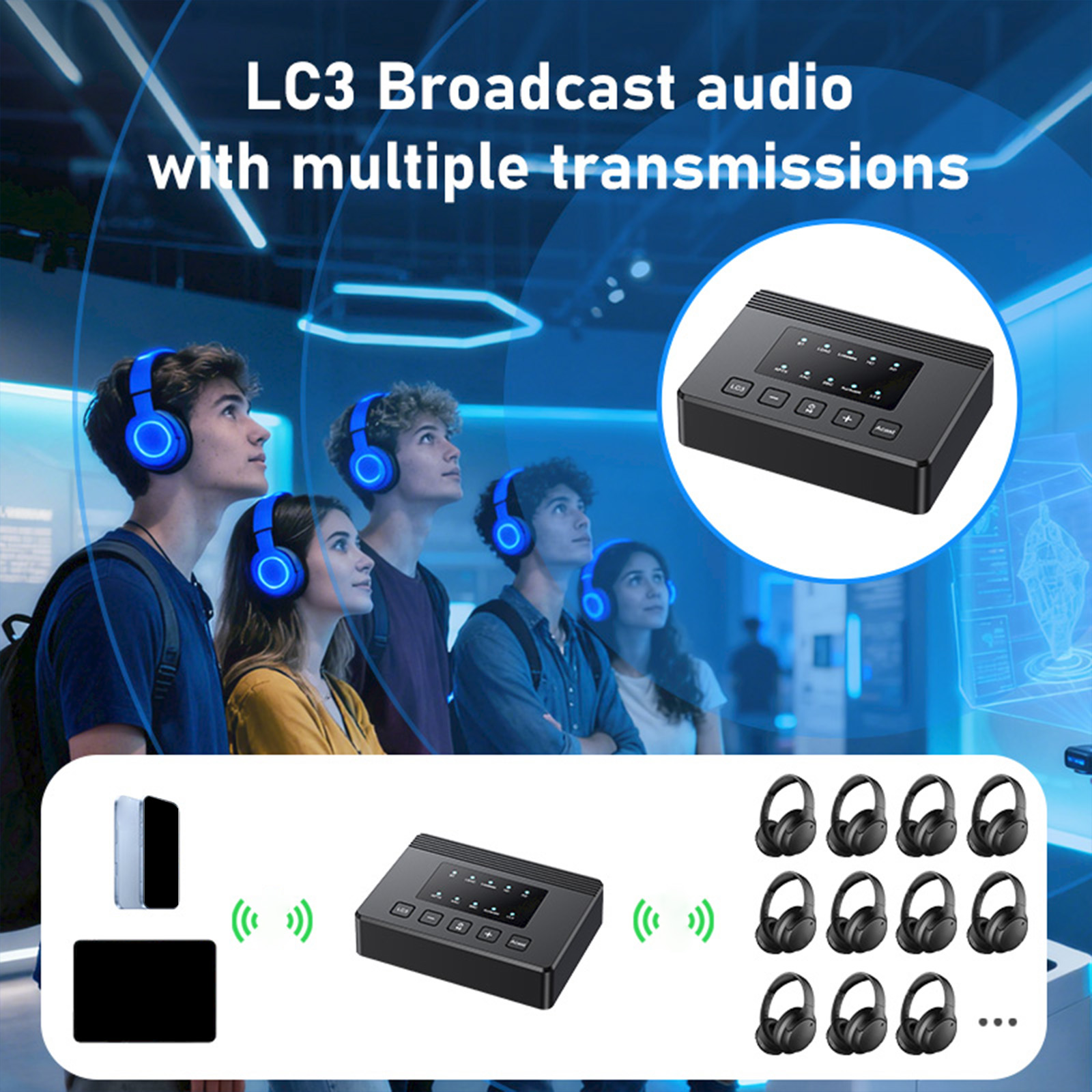 Home Theater Speaker - LDAC AptX-HD/AD/LL BT 6.0 Penerima Audio