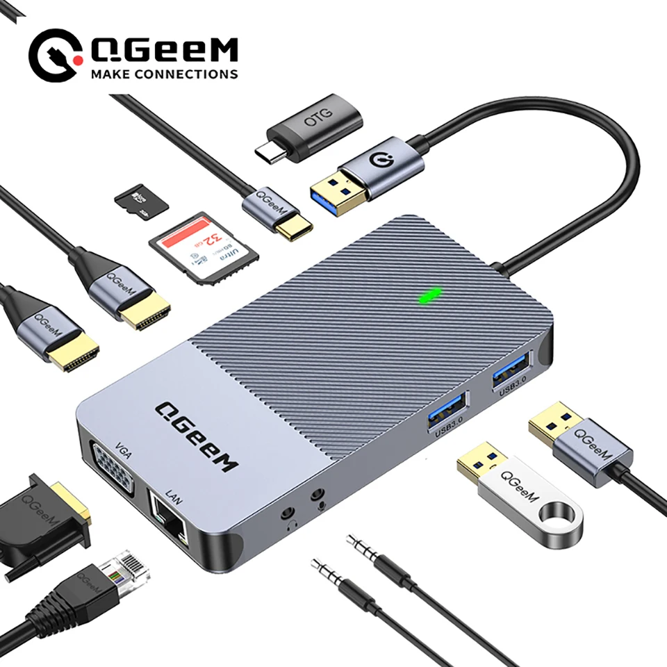 Home Cinema Usb - QGeeM USB 3.0 Docking Station, Triple