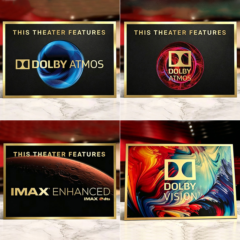 Home Cinema Dolby Atmos - Papan Tanda Home Theater Vintage Dolby