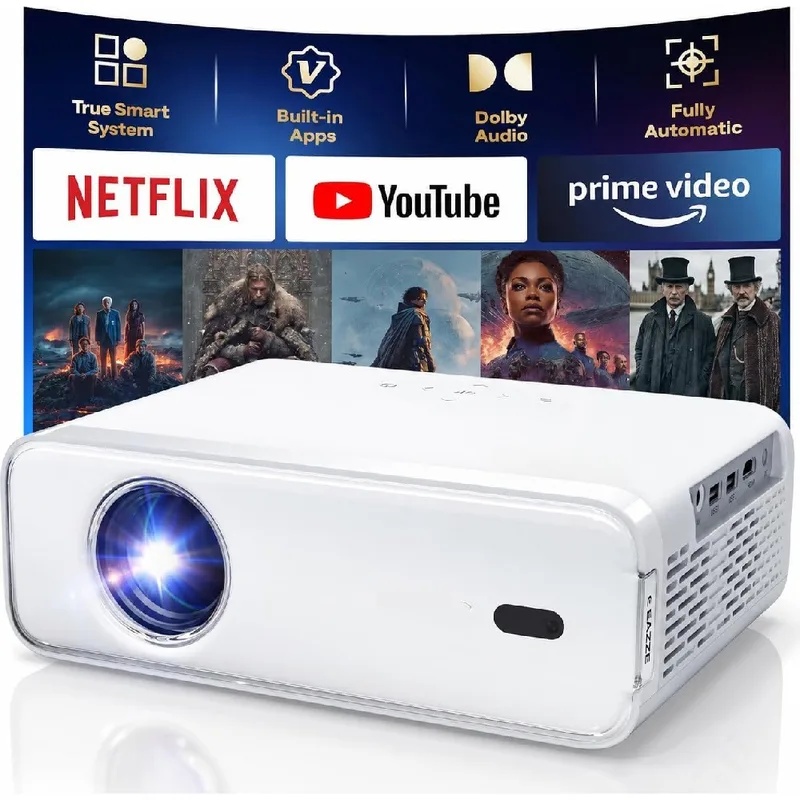 Netflix Home Cinema - Proyektor Portabel Cerdas, Dilengkapi Aplikasi Netflix,