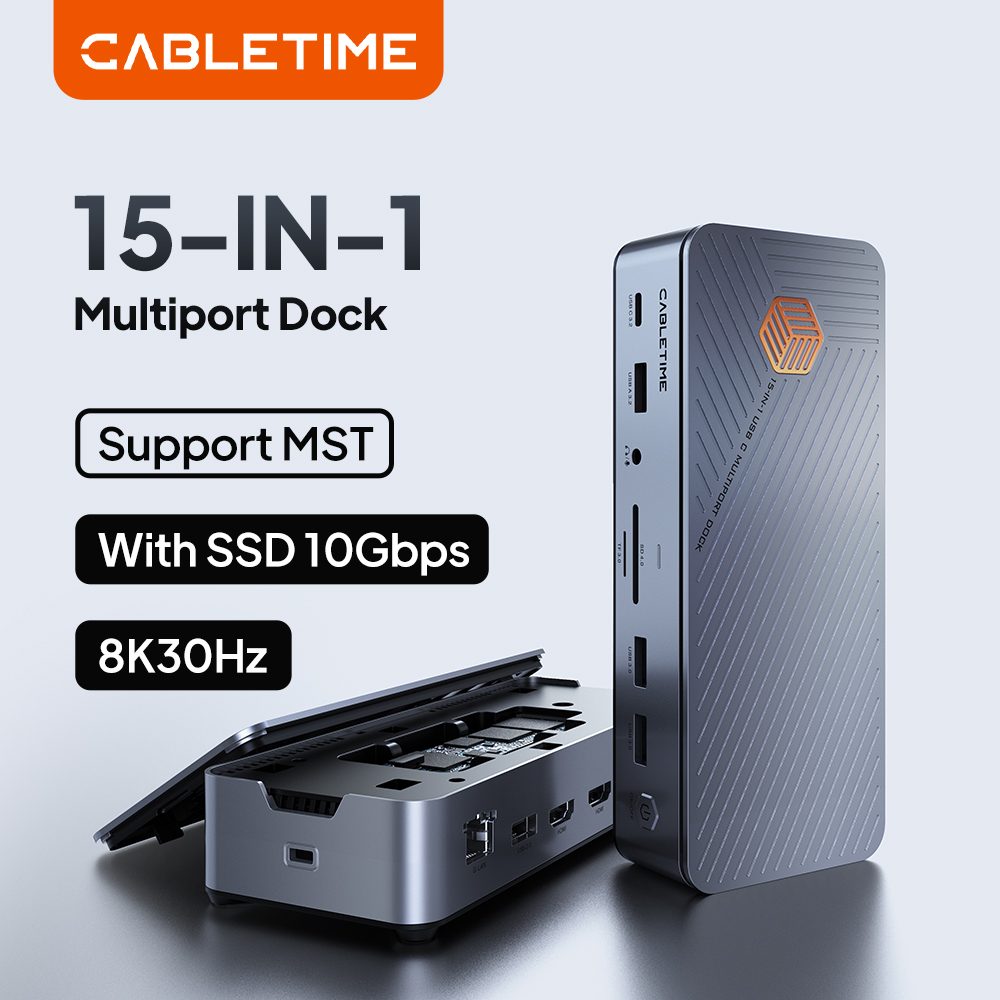 Home Cinema Usb - CABLETIME USB C Docking Station HUB