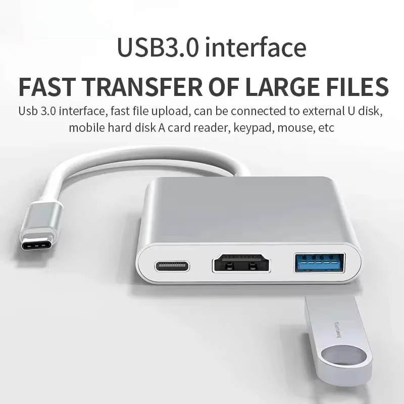 Home Cinema Usb - Adaptor 3 In 1 Tipe C