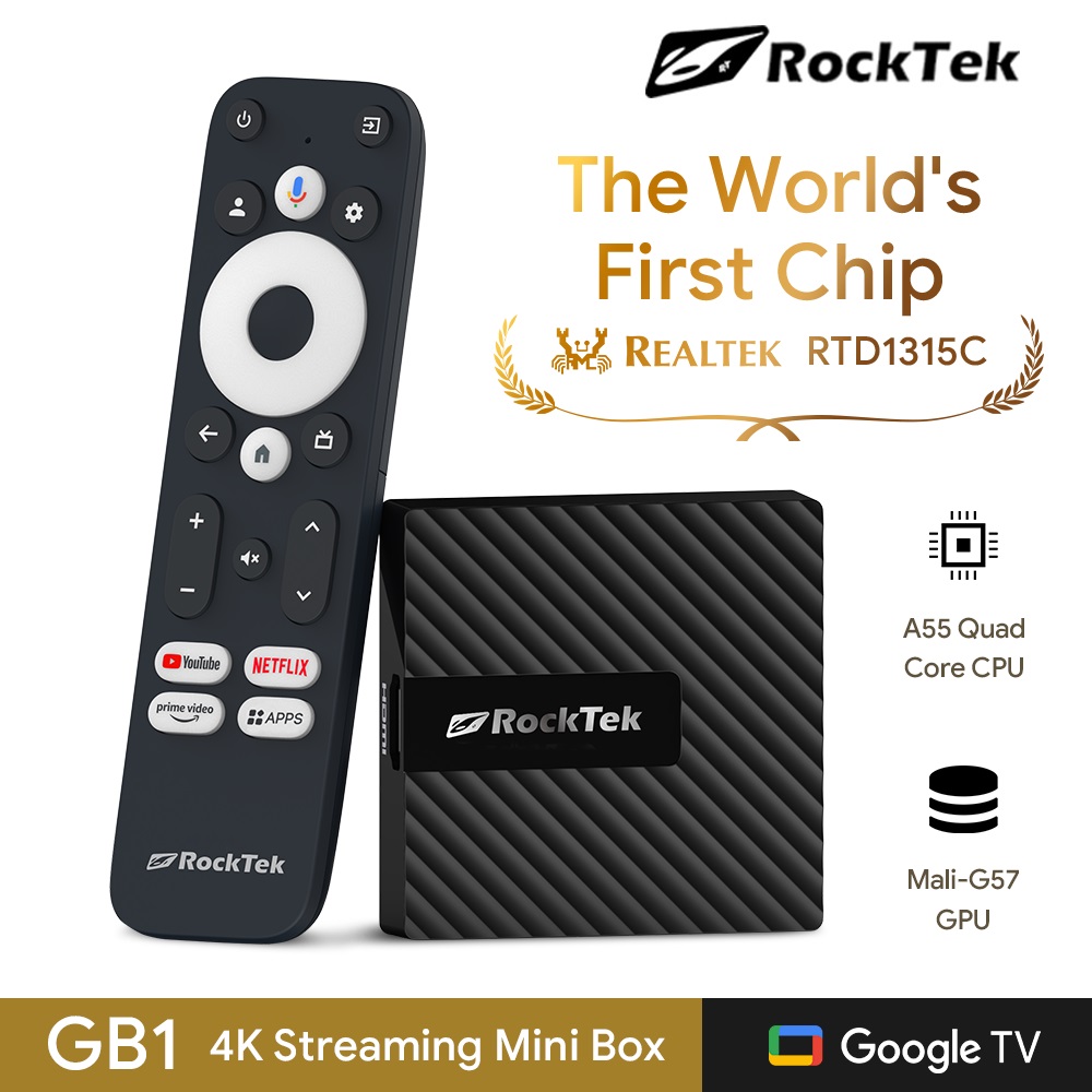 Home Cinema Dolby Atmos - RockTek GB1 TV Dongle Netflix Bersertifikasi