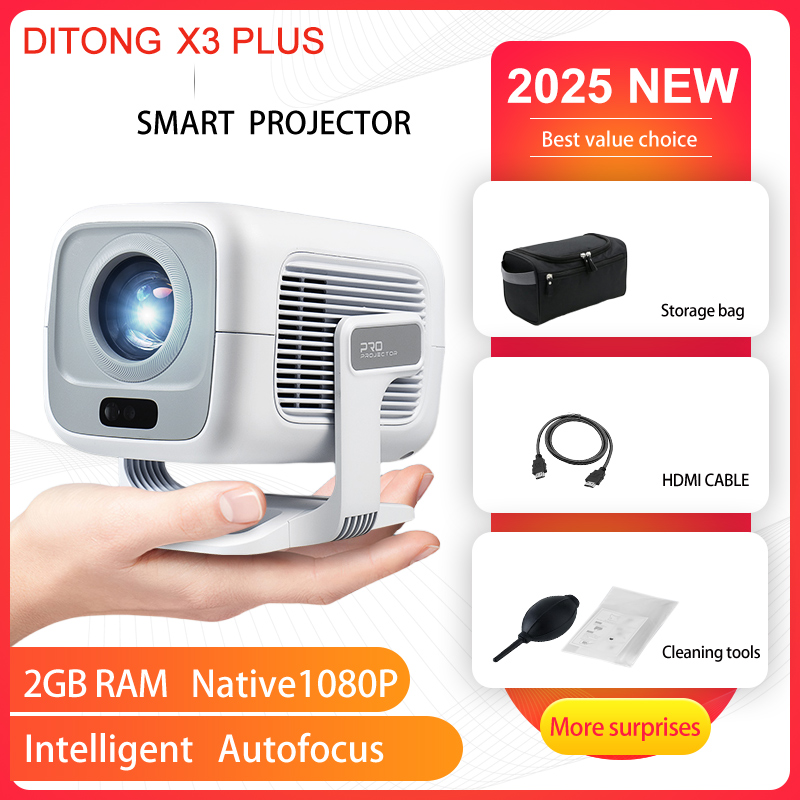 Proyektor DITONG X3 Plus HD Na - Home Cinema Rack ulasan dan harga