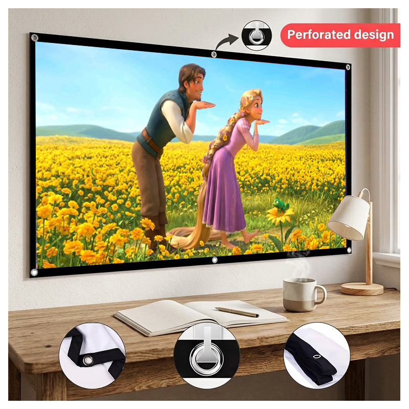 Layar Proyektor Portabel, Tida - Home Cinema Projector Screen ulasan dan harga