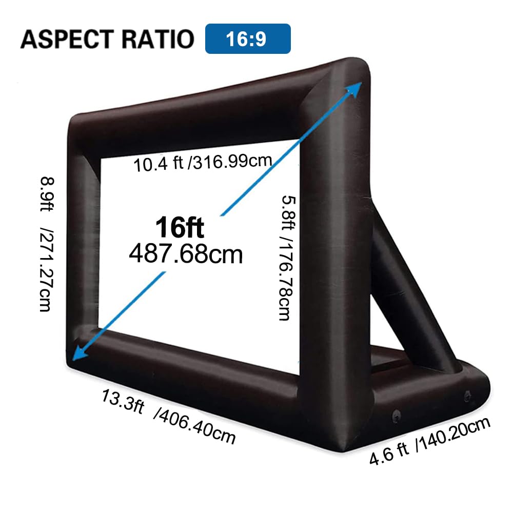 Layar Proyektor Film Tiup Raks - Home Cinema Projector Screen ulasan dan harga