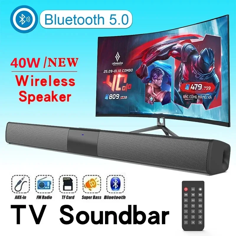 Speaker Bluetooth 5.3 40W deng - Home Cinema Rack ulasan dan harga