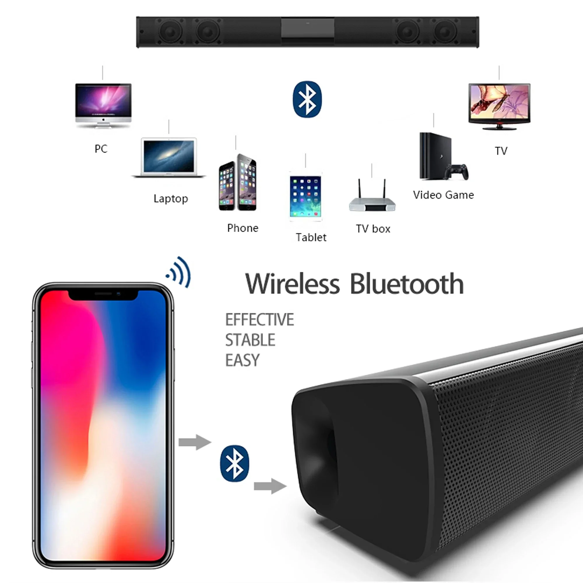Speaker Bluetooth 5.3 40W deng - Home Cinema Rack ulasan dan harga