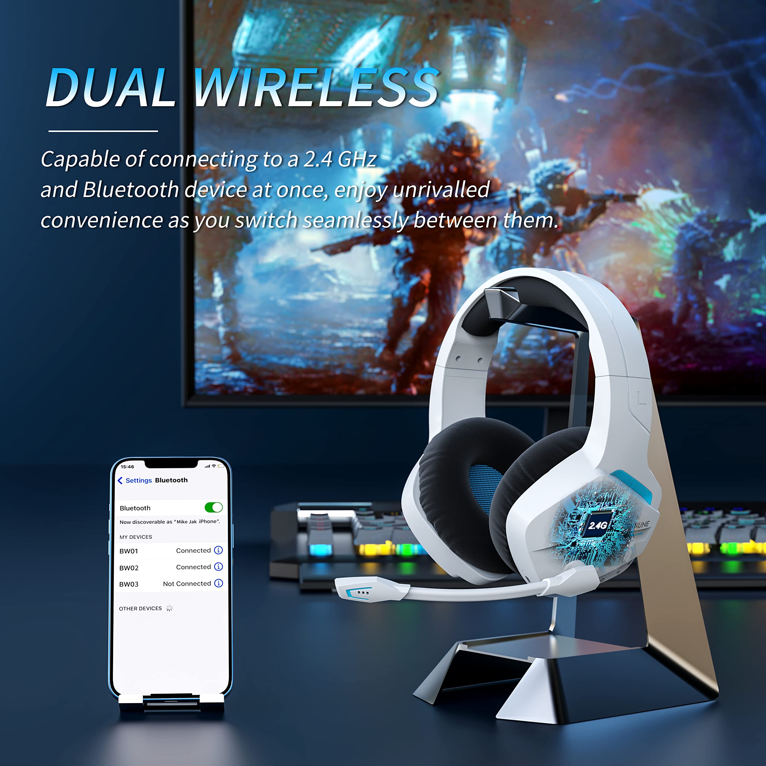 Binune BW01 Headset Gaming, de - Home Cinema Headphones ulasan dan harga