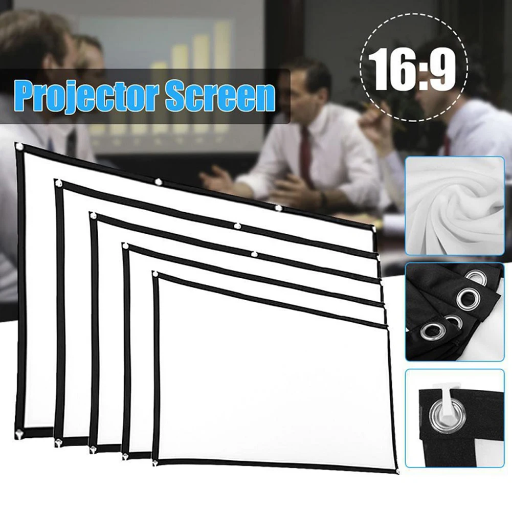 Layar Proyektor Sederhana 16:9 - Home Cinema Projector Screen ulasan dan harga