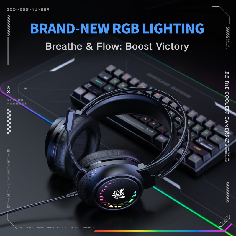 ONIKUMA X92 Headset Gaming Ber - Home Cinema Headphones ulasan dan harga