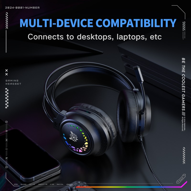 ONIKUMA X92 Headset Gaming Ber - Home Cinema Headphones ulasan dan harga