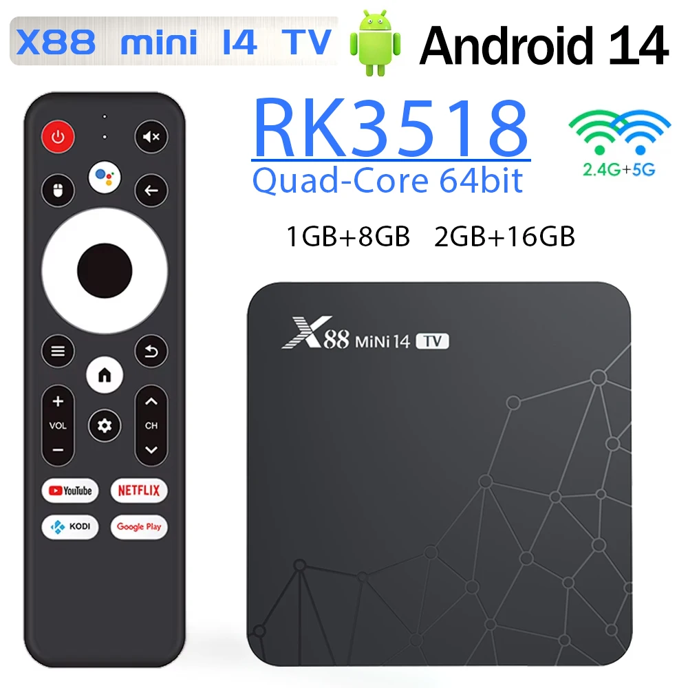 Android14 X88 MINI 14 TV Box B - Netflix Home Cinema ulasan dan harga