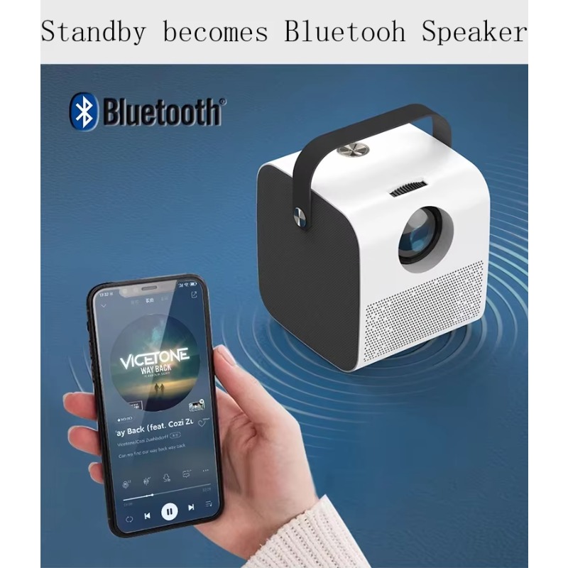 Proyektor Mini Pintar 4K LED N - Home Theater Speaker ulasan dan harga