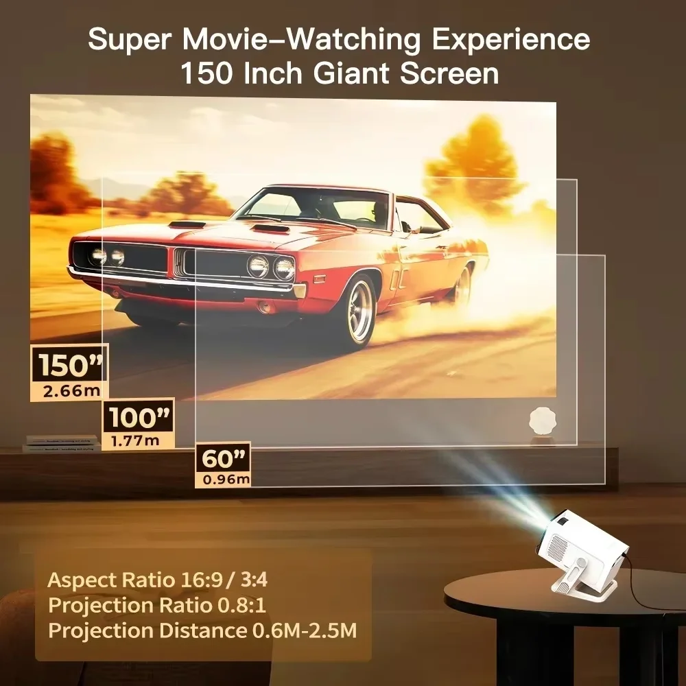 Proyektor Mini Wifi6 dan BT5.4 - Home Cinema Hdmi ulasan dan harga