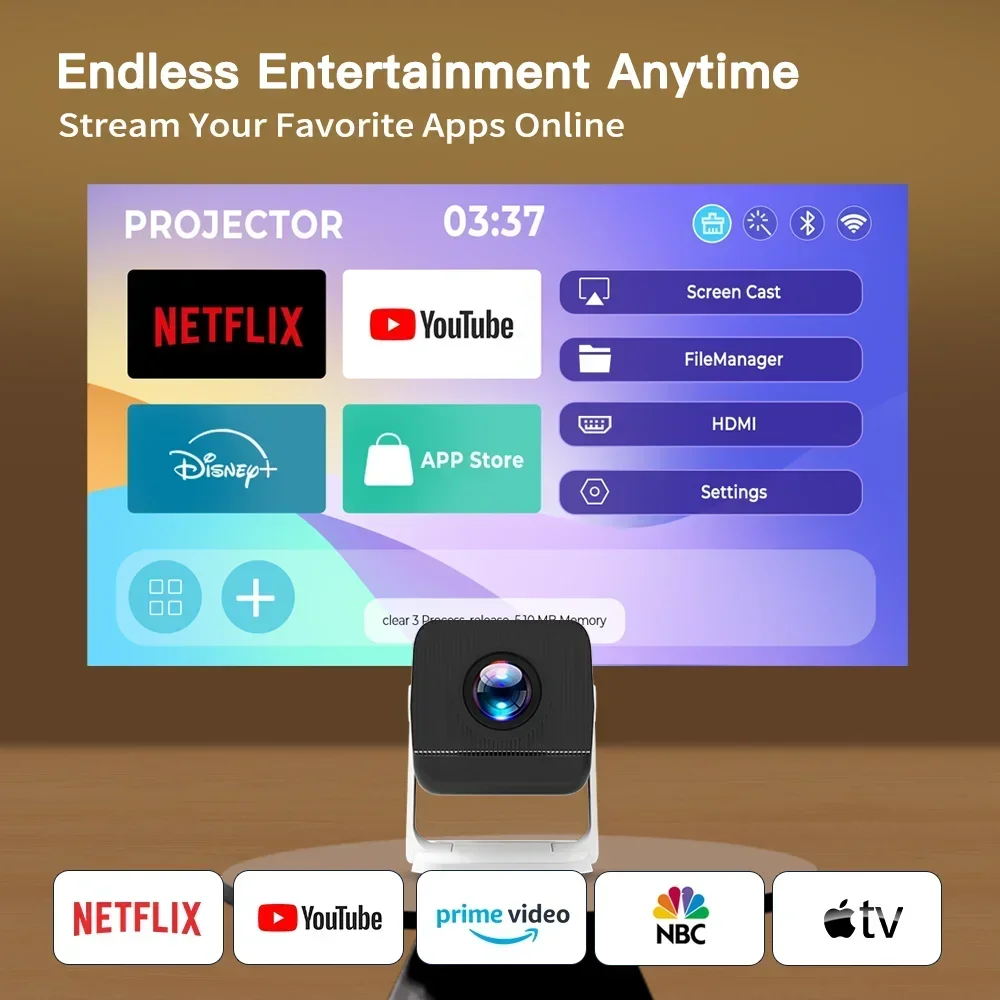 Proyektor Mini Wifi6 dan BT5.4 - Home Cinema Hdmi ulasan dan harga