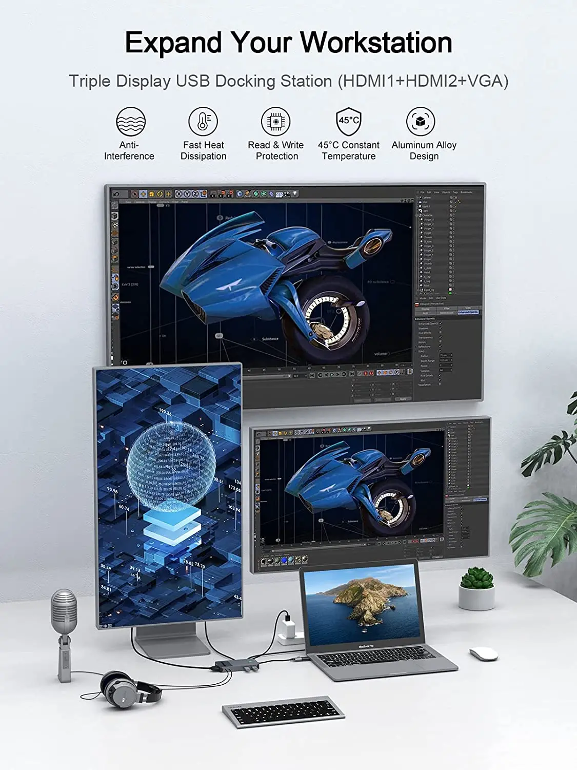 QGeeM USB 3.0 Docking Station, - Home Cinema Usb ulasan dan harga