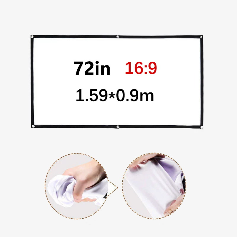 Layar Proyektor Portabel 60/72 - Home Cinema Projector Screen ulasan dan harga