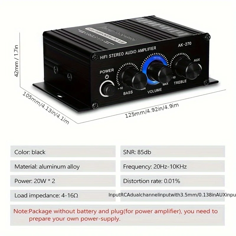 AK-270 12V/24V 400W Amplifier  - Home Cinema Compact ulasan dan harga