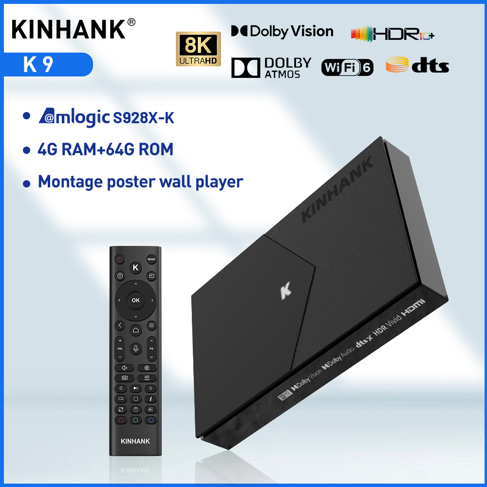 KINHANK K9 Smart TV Box 8K Aml - Home Cinema Dolby Atmos ulasan dan harga