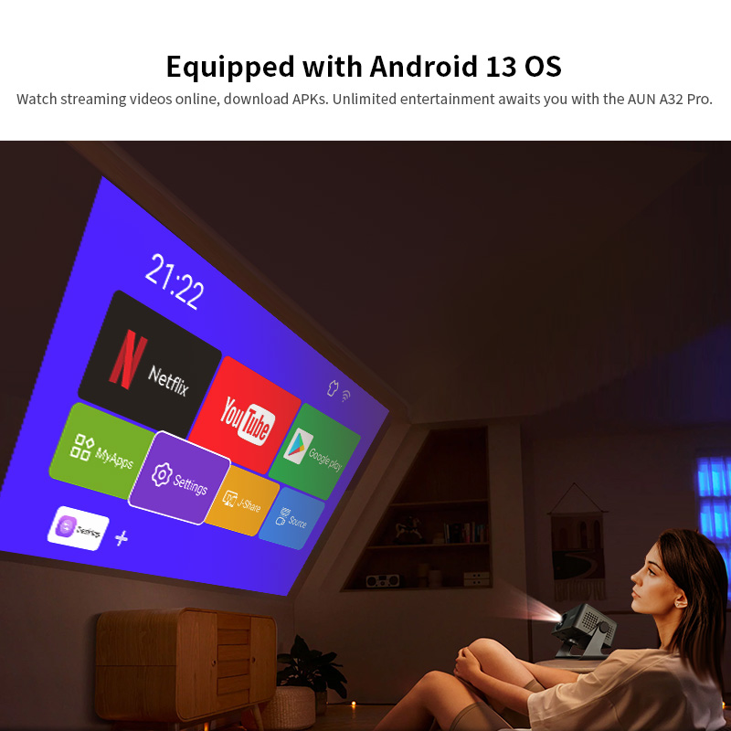 Proyektor Android AUN A32 Pro  - Home Cinema Hdmi ulasan dan harga
