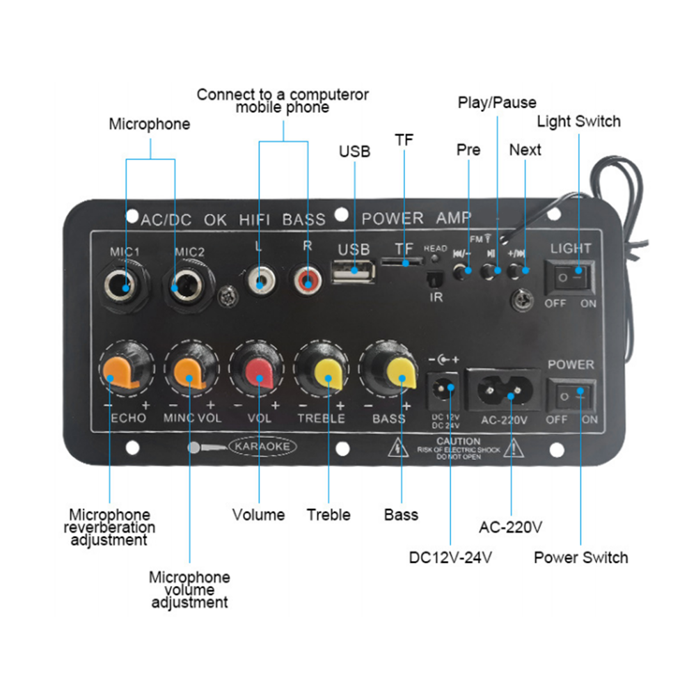 D10 Papan Amplifier Bluetooth  - Home Theater Speaker ulasan dan harga