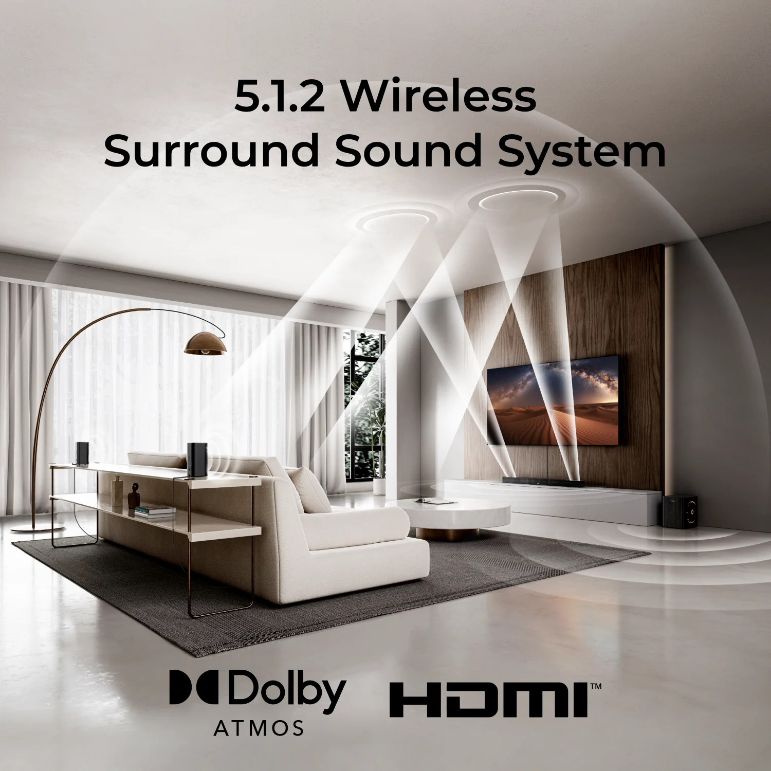 Sistem Suara Surround Nirkabel - Home Cinema Dolby Atmos ulasan dan harga