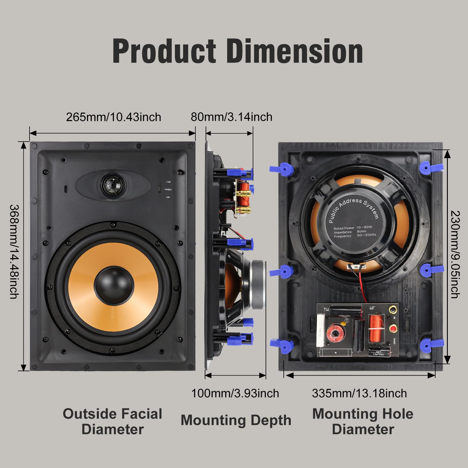 STUDIOFINIX Speaker Dinding 8  - Home Cinema Rack ulasan dan harga