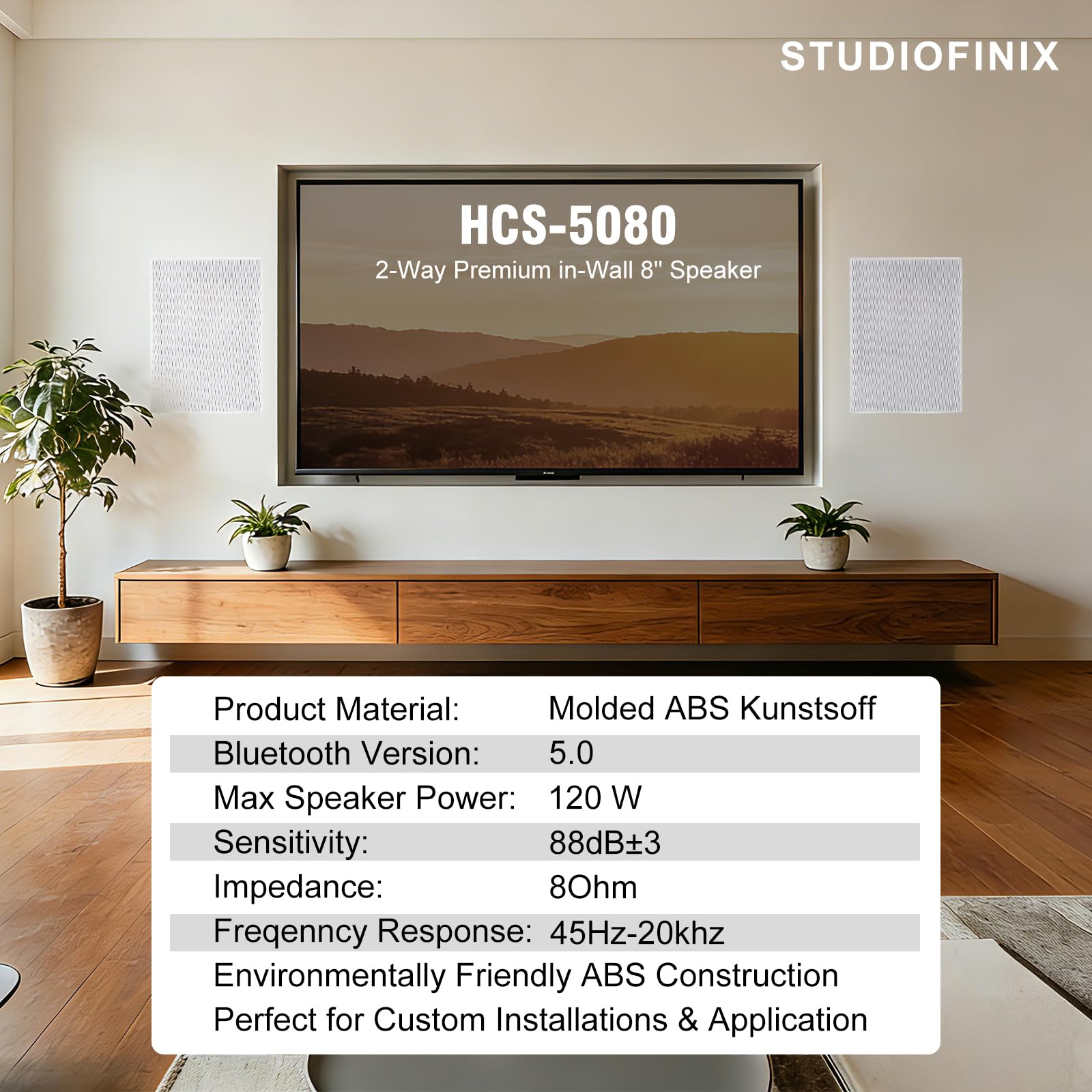 STUDIOFINIX Speaker Dinding 8  - Home Cinema Rack ulasan dan harga