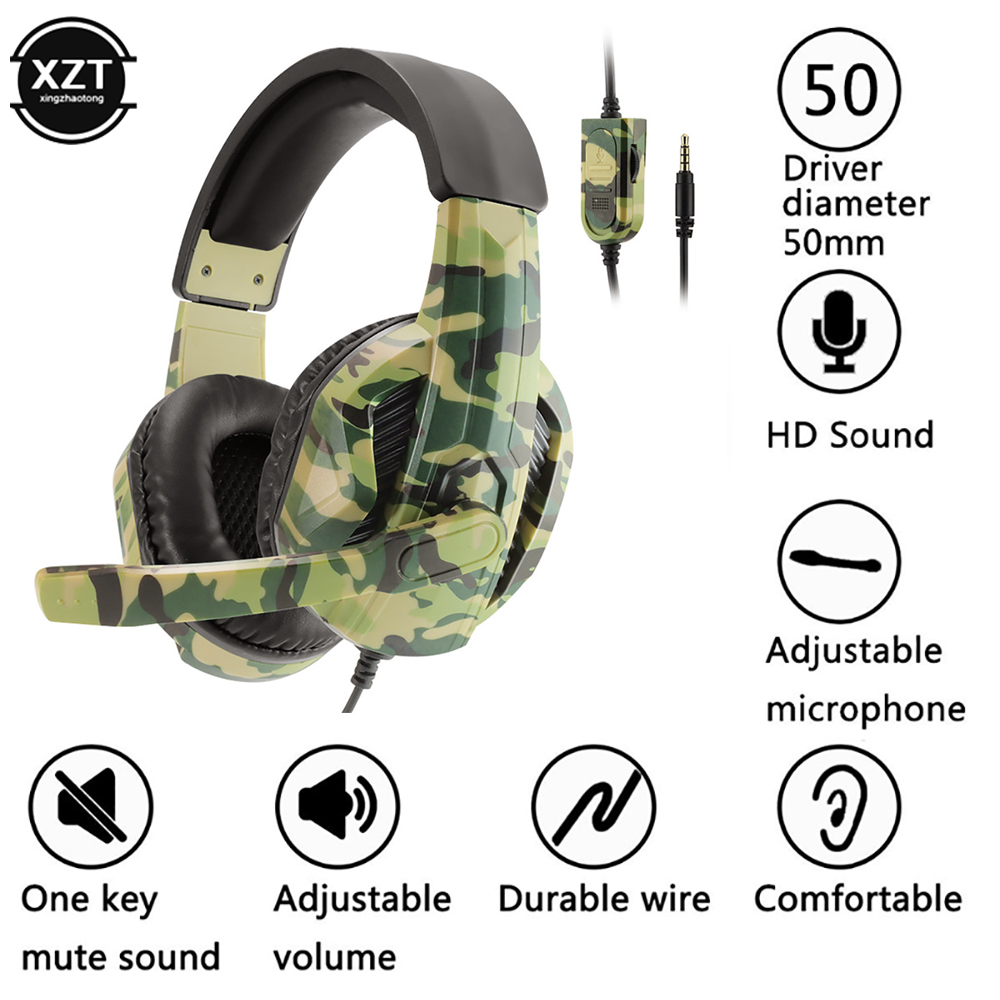 Headset Gaming Kamuflase 3.5Mm - Home Cinema Headphones ulasan dan harga