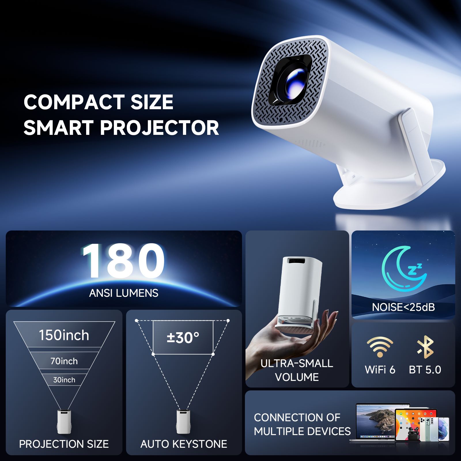P30 PRO Proyektor Mini Pintar  - Home Cinema Hdmi ulasan dan harga