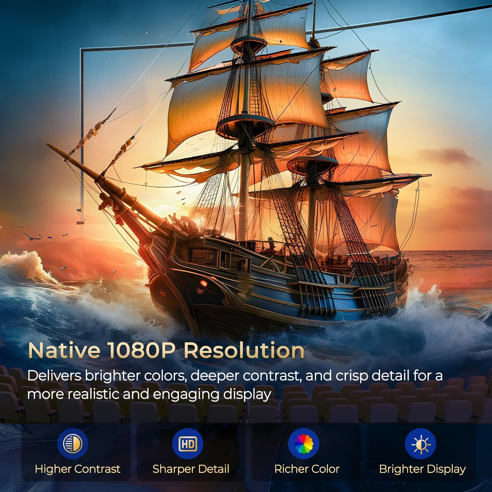 Proyektor LynCast 4K X3AQ 500A - Home Cinema Hdmi ulasan dan harga