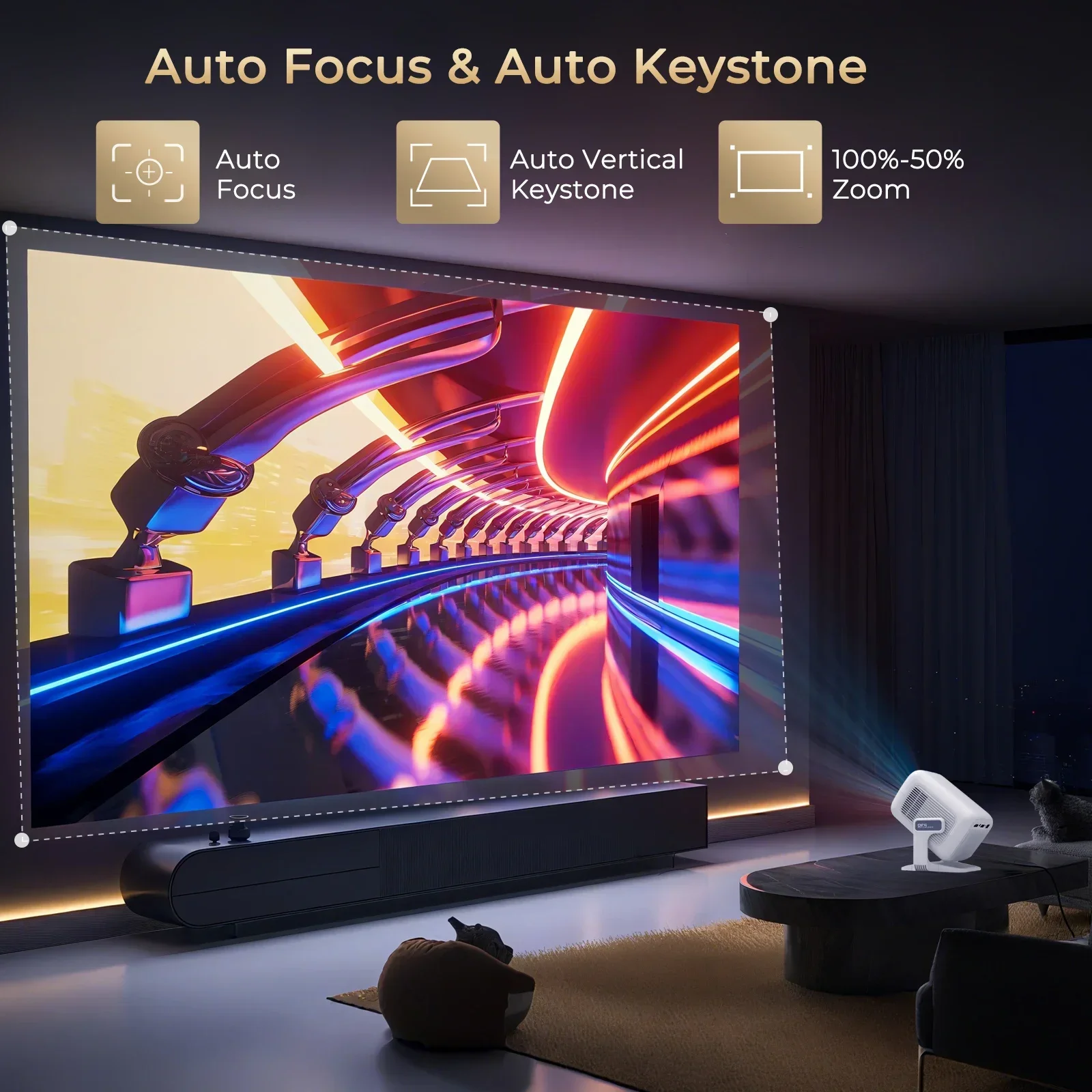Proyektor LynCast 4K X3AQ 500A - Home Cinema Hdmi ulasan dan harga
