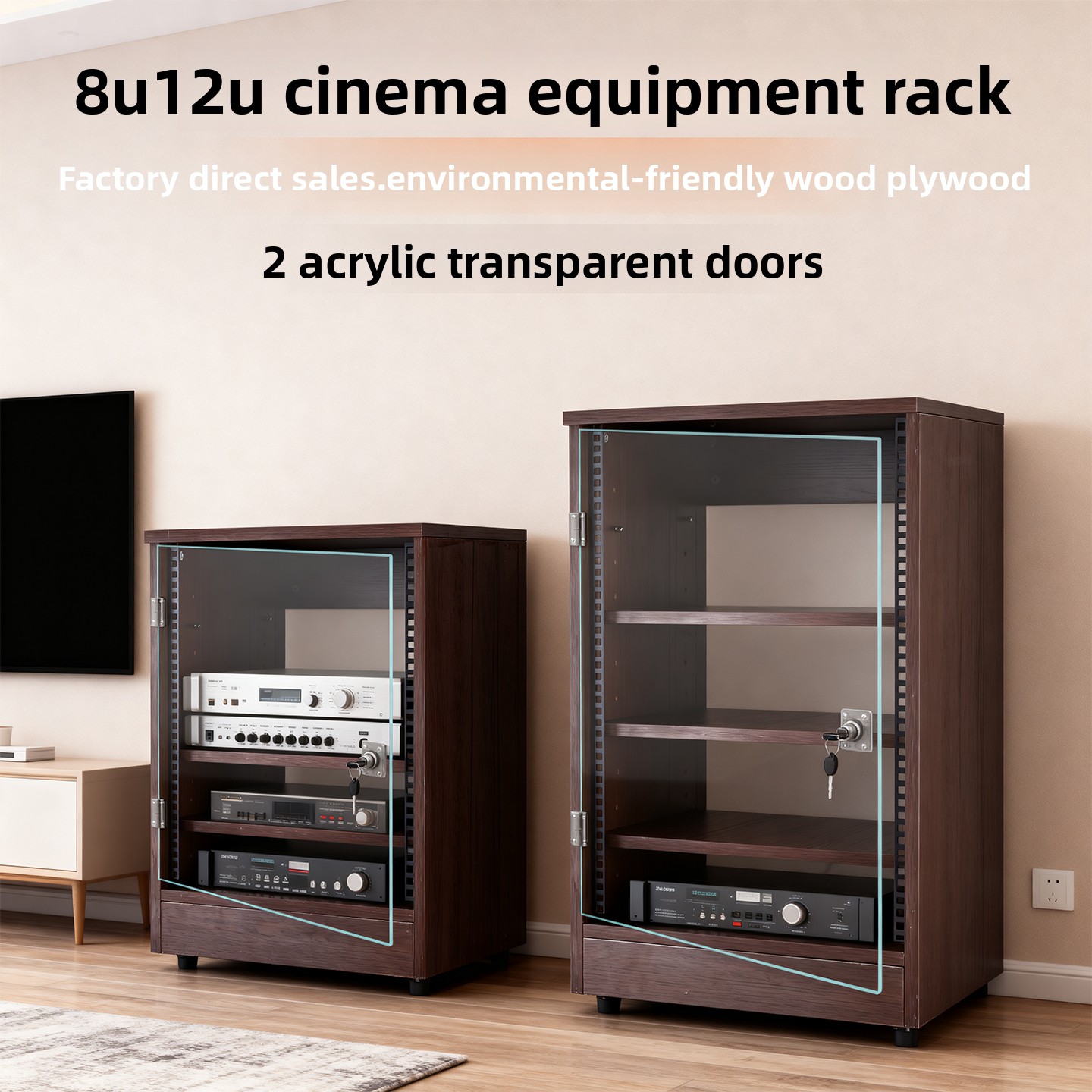 Kabinet amplifier 8U - 16U den - Home Cinema Rack ulasan dan harga