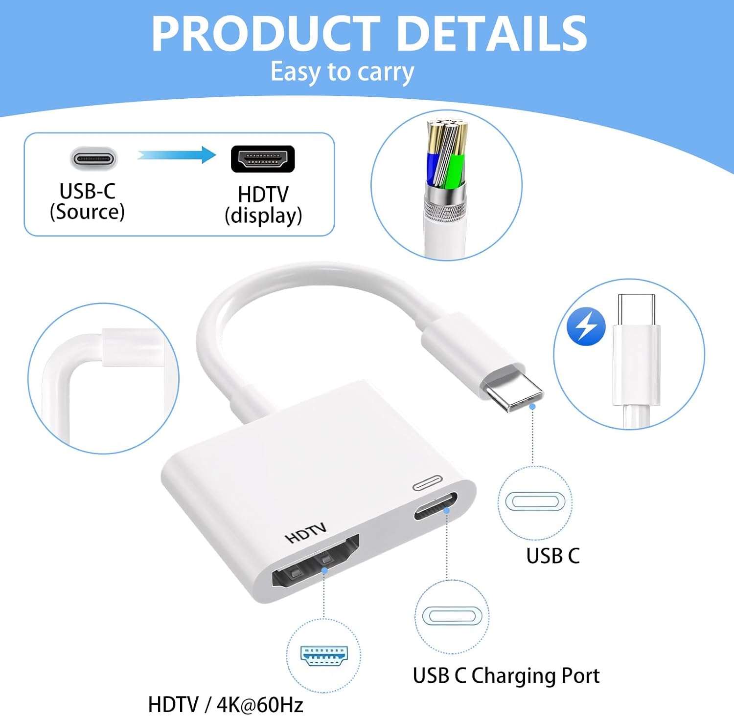 Adaptor USB-C ke HDMI, cocok u - Home Cinema Usb ulasan dan harga